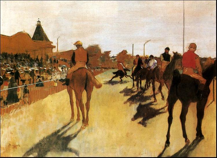 Edgar Degas Horses Before the Stands Spain oil painting art
